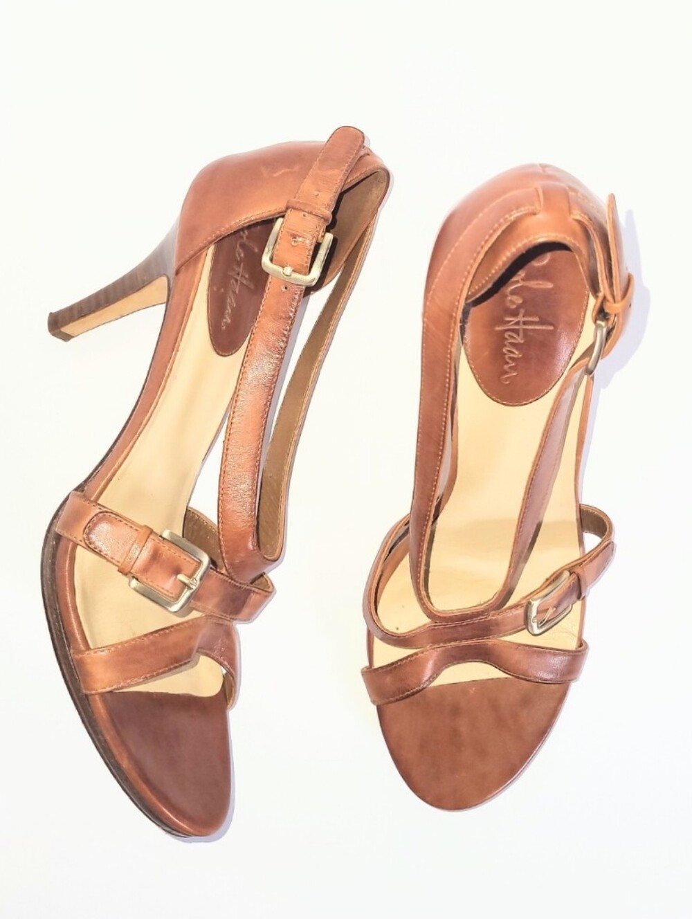 Cole Haan Nike Air Carma Air Hi Strappy Leather Stiletto Heels Size 10 - Picture 2 of 16